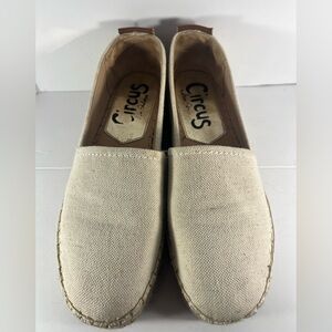 SAM EDELMAN CIRCUS Espadrille Beige Wedge Jute Sandals Size 10